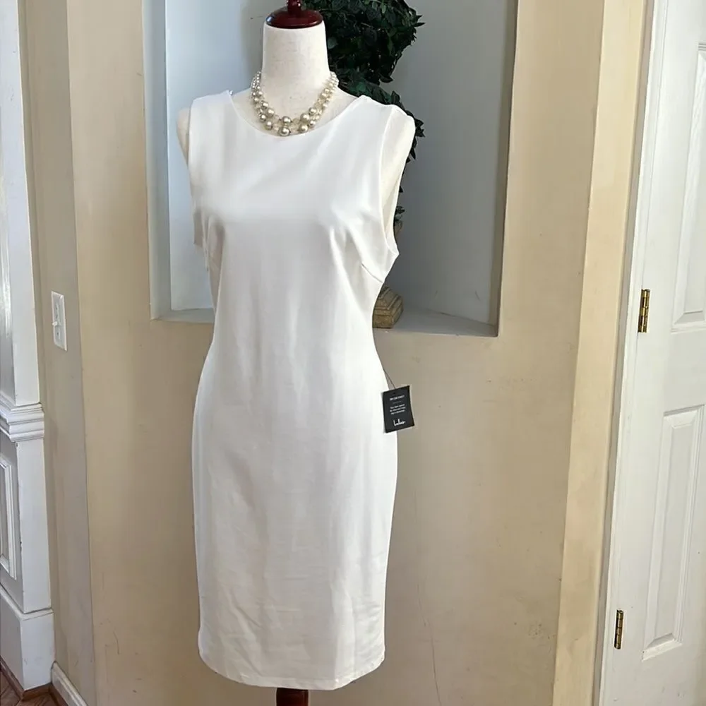 Lulu’s NEW w tags Womens size XL cream off white midi sleeveless dress